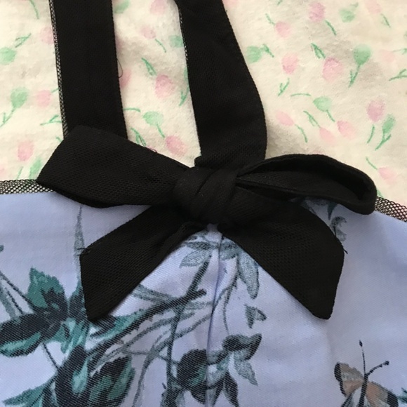 NWT Kimchi Blue Lyla Bow Detail Mini Dress Bow L Black Blue Urban Outfitters - Picture 7 of 15